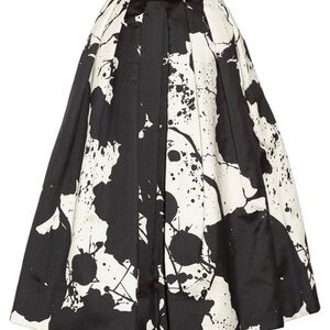 Tibi Printed 100% Silk Gazar Midi Length Skirt